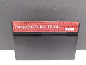 Sega Master System Hang On & Safari Hunt Complete Authentic Game Cleaned Working