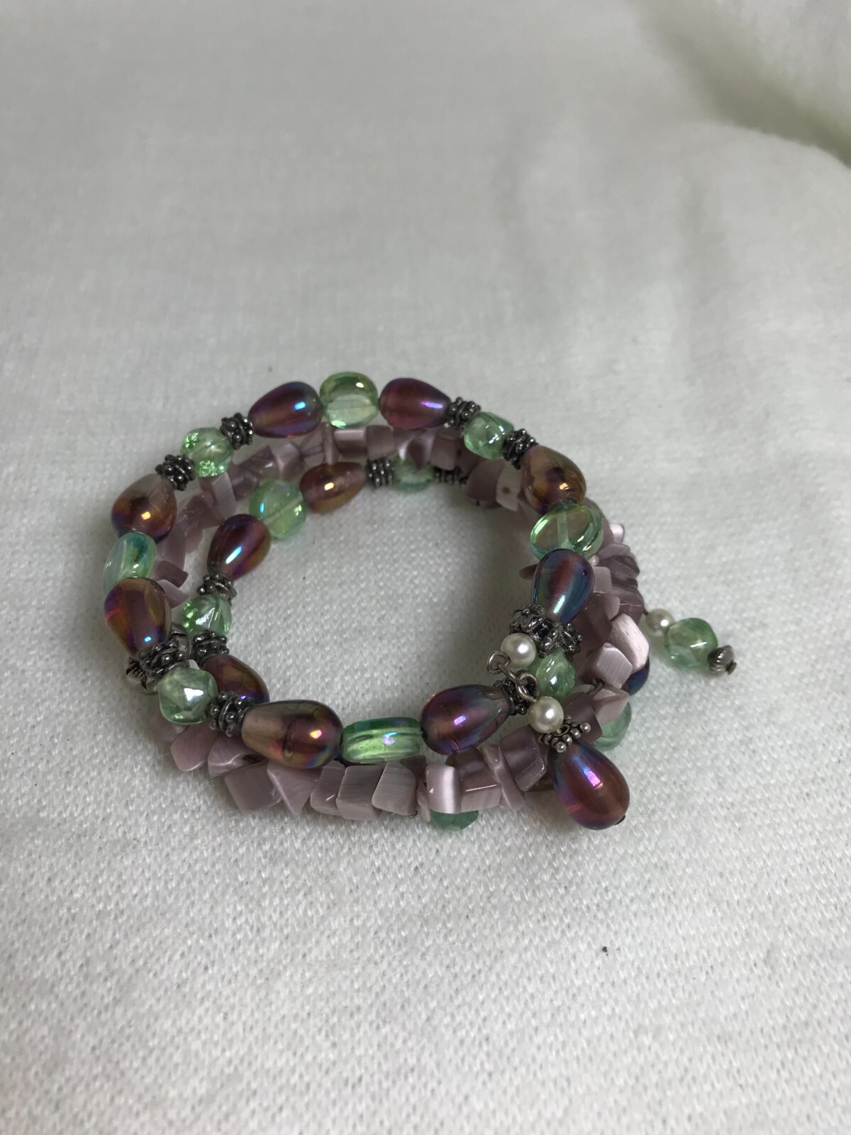 Memory Wire Multi-Colored Bracelet - Pinks / Purp… - image 3