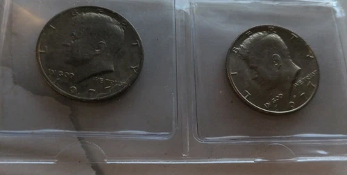 1977 P and 1977 D Kennedy half dollar BU UNCIRCULATED FROM ROLL  (2 COINS)