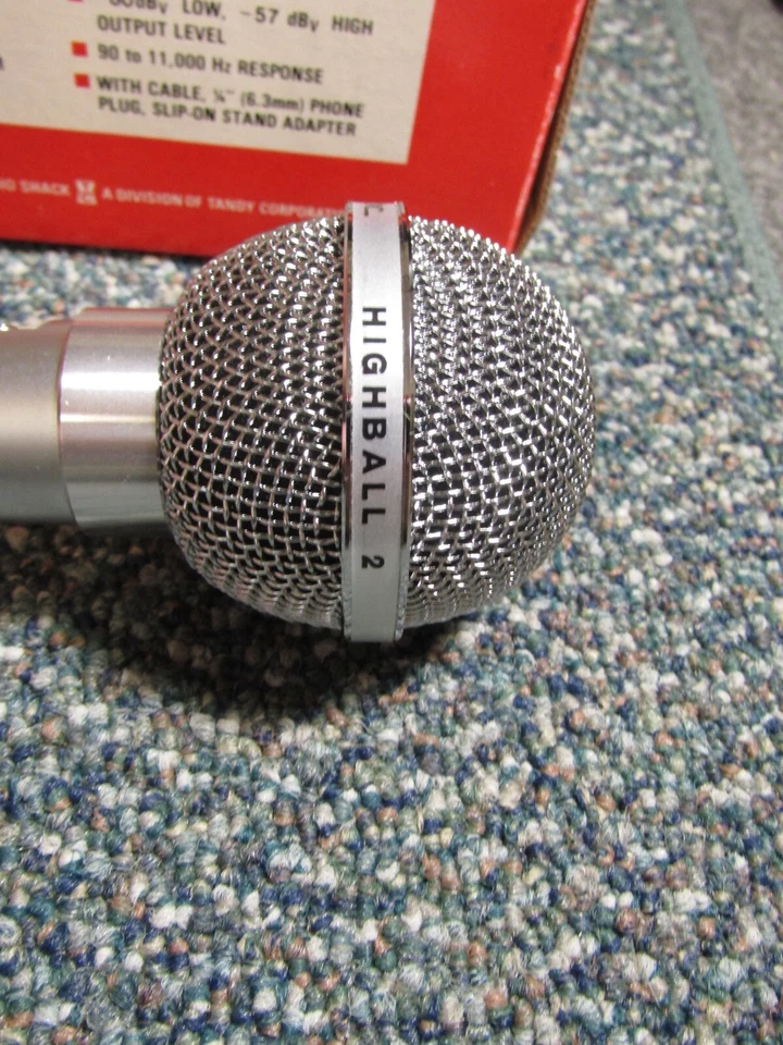 Vintage NOS Realistic Omni Directional Dynamic Microphone ~ Highball-2 #33-985A - Image 4 of 4