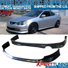 Fits 02 03 04 Acura RSX Base Coupe PU Front + Rear Bumper Lip Spoiler