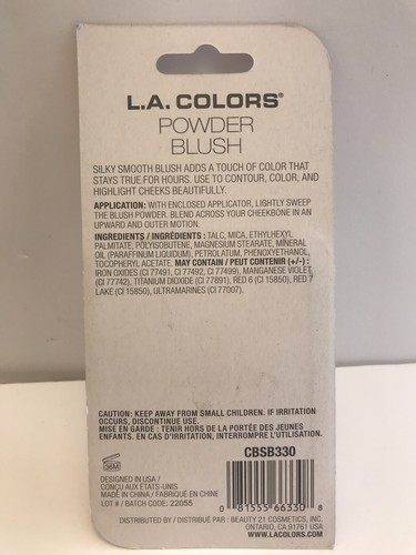 L.A COLORS TOAST POWDER BLUSH & PENNELLO APPLICATORE .13 OZ. - Foto 2 di 2