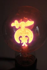 Vintage 1930's AEROLUX Shriner's Fraternal Symbols Light Bulb Lamp WORKS !