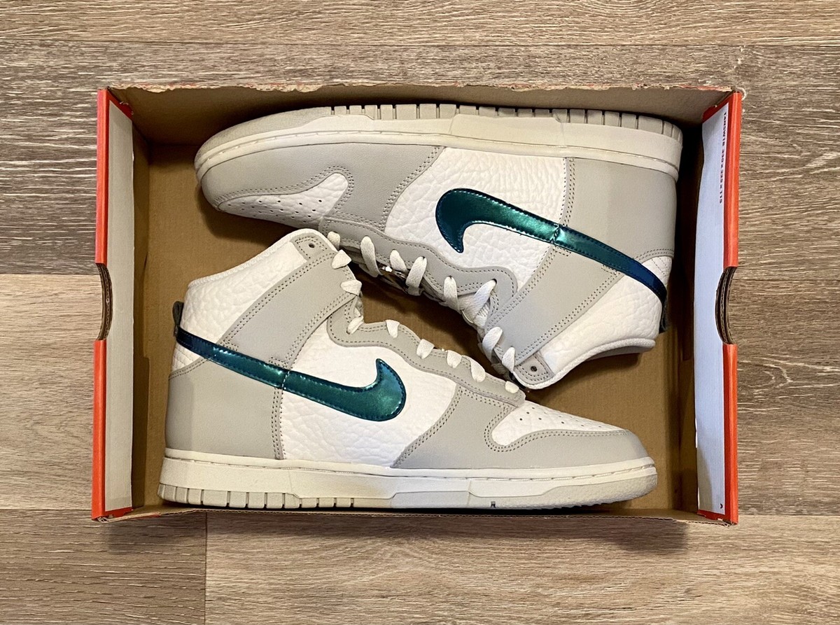 Nike Dunk High FLS 'Ring Bling' Gray White Teal DR7855-100 Women's