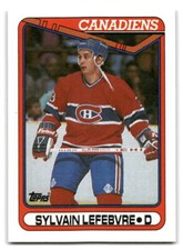 Sylvain Lefebvre 1990-91 Topps HOCKEY #159 Montreal Canadiens Rookie RC