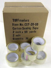 12 rolls Carton Sealing Clear Packing/Shipping/Box Tape- 2 Mil- 2" x 55 Yards