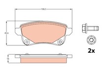 TRW GDB2082 Bremsklötze, Bremsbeläge für RENAULT GRAND SCÉNIC III (JZ0/1_)