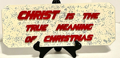CHRISTMAS MEANING Home Made Decor Sign - Religious Sign Raised Letters