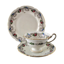 Shelley Tea Trio  Pattern 10776 Cup Saucer Plate Antique Gainsborough Shape Rare