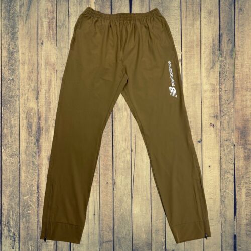 New Balance Mens Size Medium Logo All Motion Lightweight Joggers Tan Track Pants - Picture 7 of 21