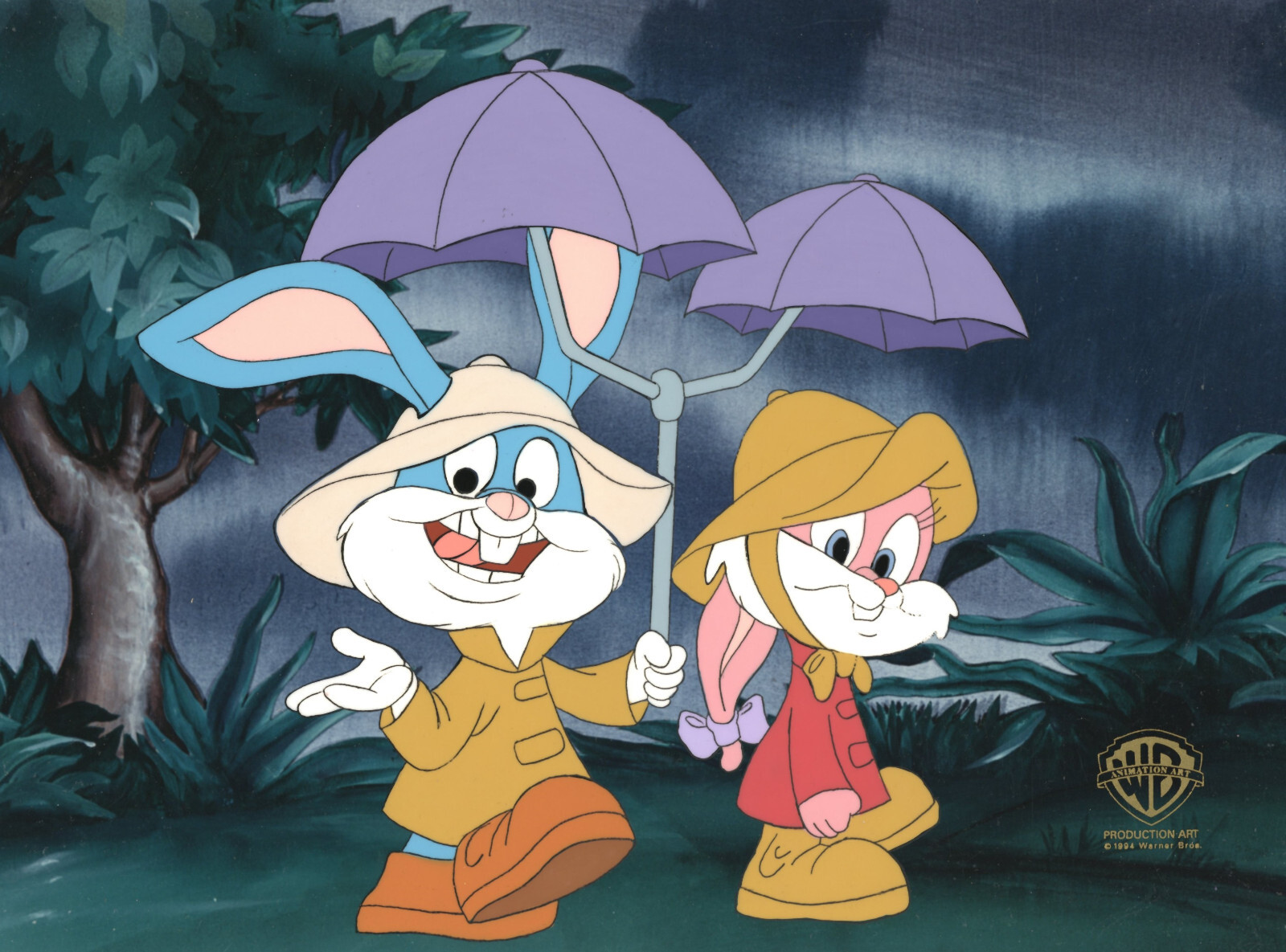 Tiny Toons AdventuresOriginal Production CelBabs+Buster Bunny Rainy