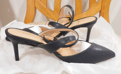 NEW! Ladie's AMBELIGHT Ankle Strap Dress Heels, 8.5M, Navy! - Picture 8 of 9