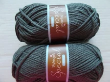 Stylecraft Special Chunky yarn, Graphite (dark gray), lot of 2 (157 yds each)