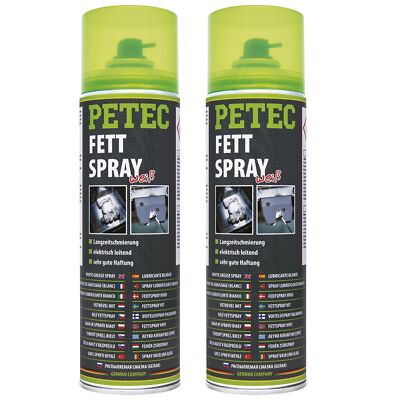 Petec 2x Grease Spray Grease White 500ml