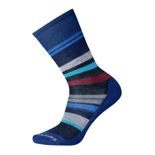 SmartWool Saturnsphere Calze Equipaggio a Righe 1pr Unisex Miscela Lana Merino Made in USA - Foto 9 di 30