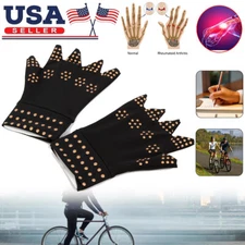 Copper Hands Arthritis Gloves Therapy Support Pressure Pain Heal Joint Pain Pair