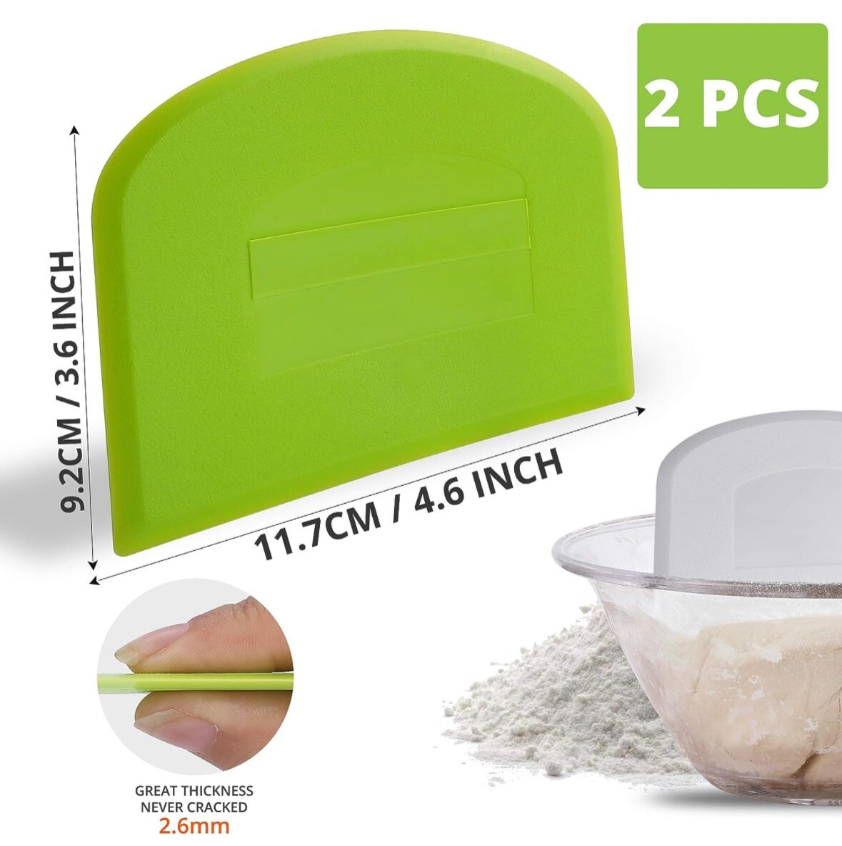 Dough Scraper Plastic Pastry Cutter Bowl Scrapers Bread Cutter Cake