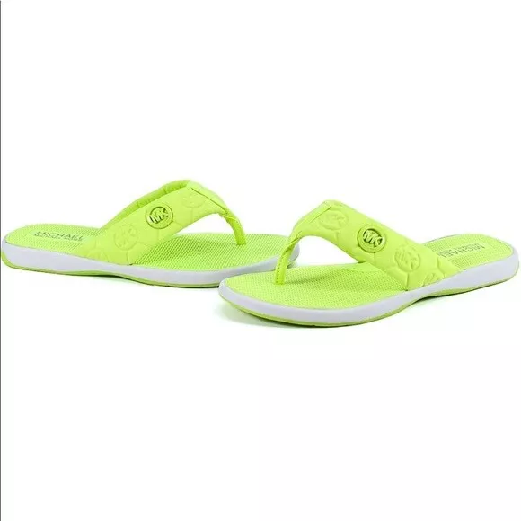 Michael kors flip flops womens green new arrivals