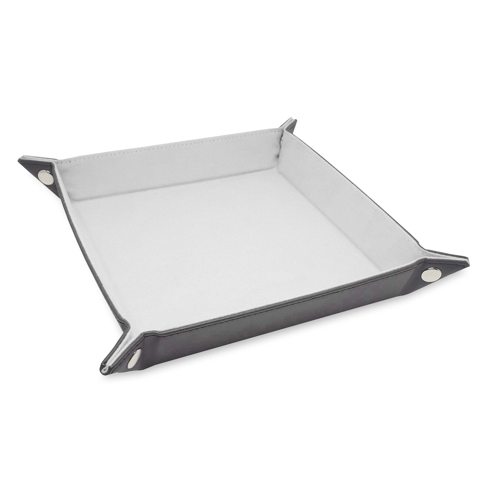 BCW Square Folding Dice Tray LX White Dungeons & Dragons / Pathfinder PU Leather