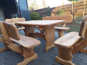 Gartenmöbel Eiche,Gartenbank Gartentisch Holz massiv Eiche ...