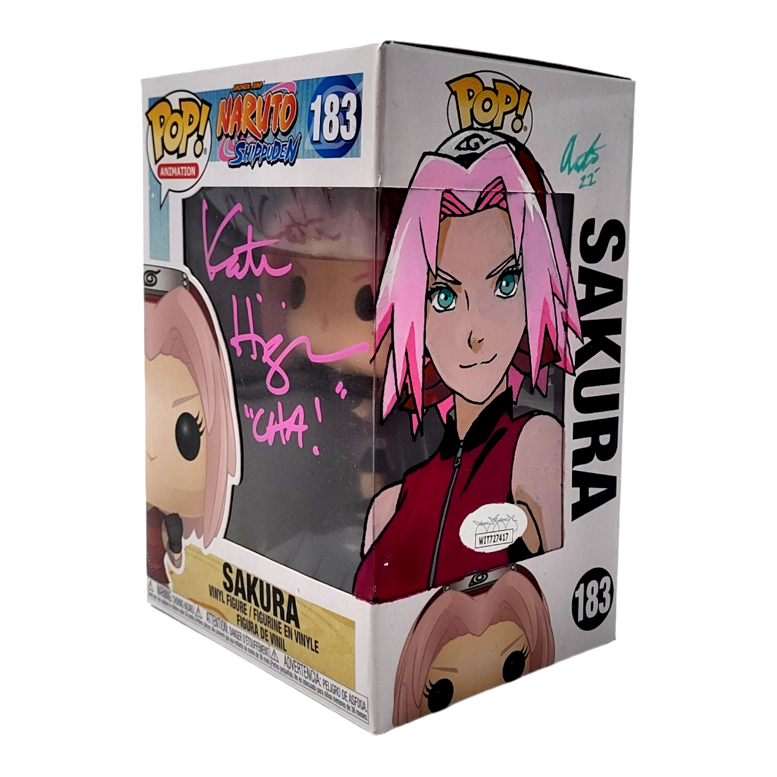 Funko Pop Firmado por Sakura Naruto Kate Higgins Arte Observación Dibujado Anime Certificado de Autenticidad JSA