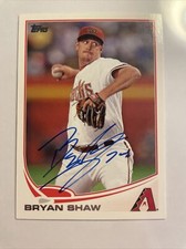 2013 Topps Baseball Bryan Shaw Autographed Card #101 CB119