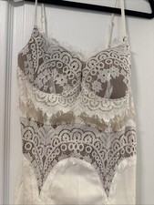 white satin dress with lace