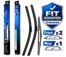 For Peugeot 308 Estate 2014-2021 Front Rear Windscreen Wiper Blades x3 24"18"11"