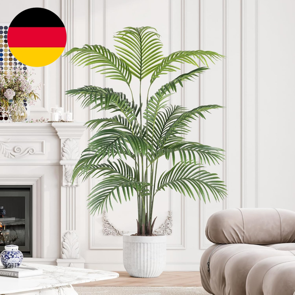 Yoleo KüNstliche Pflanzen Groß 150Cm Kunstpflanze Wie Echt Kunstpalme Im Topf Kü-image