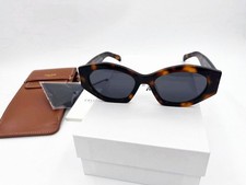 Celine CL40238U 52A Dark Havana/Smoke Cat Eye Sunglasses 100 UV