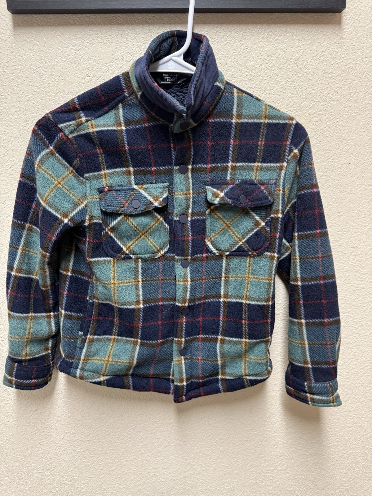 Member's Mark Sherpa Lined Plaid Shacket M(8)