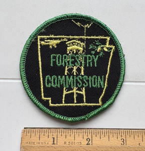 Vintage State of Arkansas Forestry Commission Round Embroidered Sew-on Patch