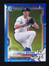 2021 Bowman Draft Chrome Blue Refractor 59/150 Maddux Bruns #BDC-126 xb2