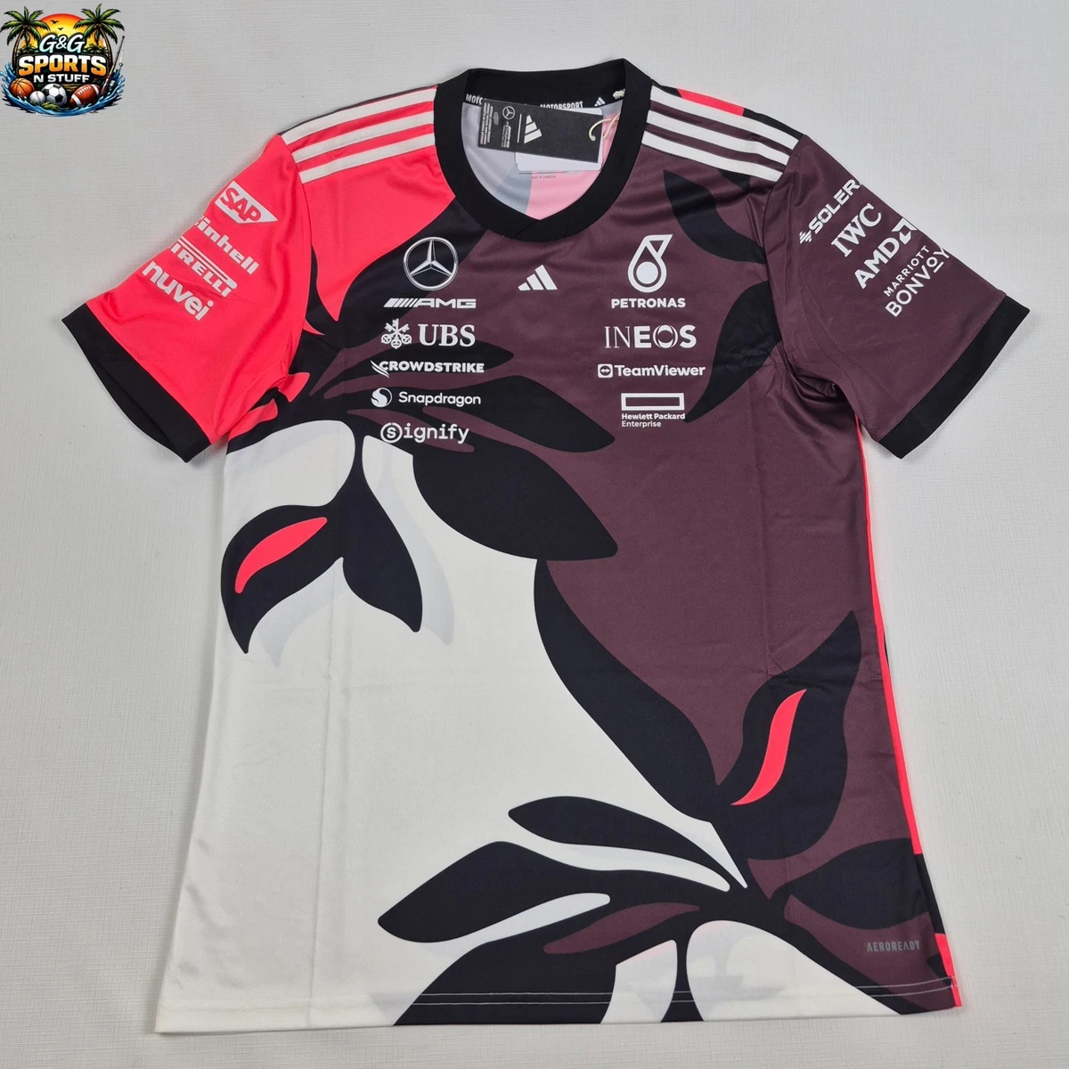 Adidas Mercedes AMG Petronas Formula 1 Team Jersey Floral JZ6206