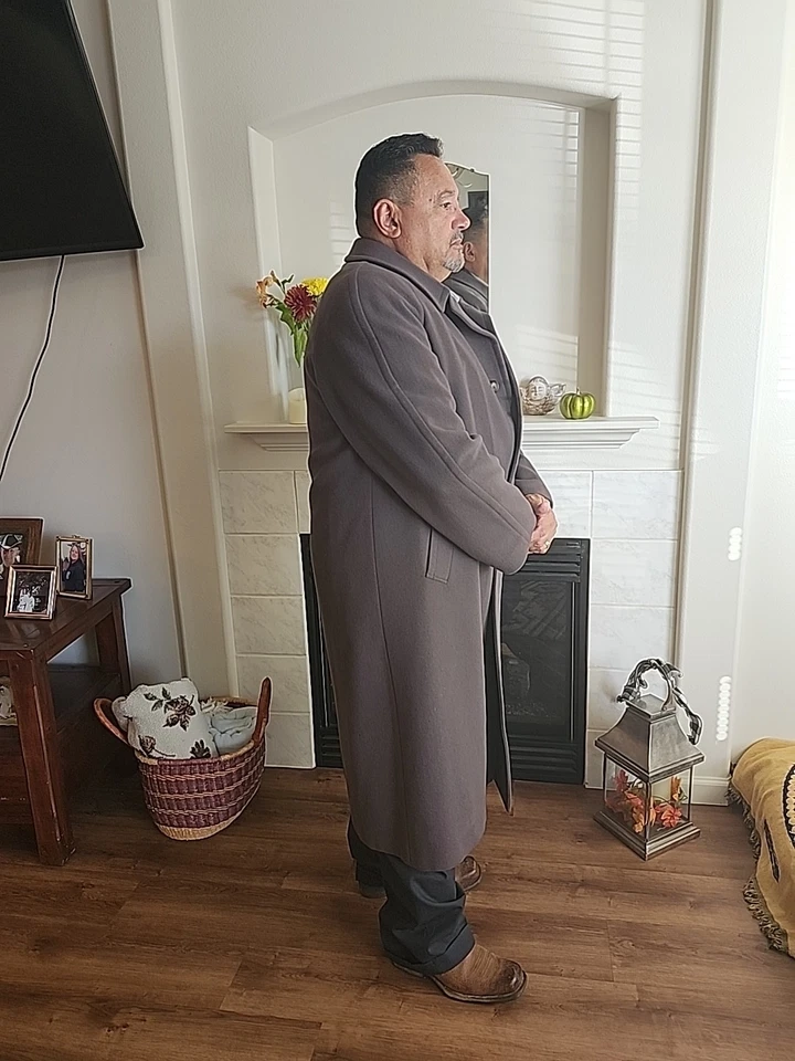 Abrigo de Colección Largo Completo Moca Italiano Lana Abotonada Forrado Bloomingdale Para Hombre  Foto 3 de 4