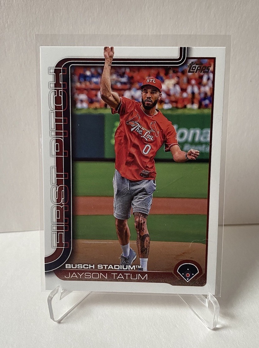 Jayson Tatum 2025 Topps Series 1 Baseball First Pitch Insert SP # FP-5 🔥