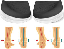 3 Layers Adjustable Heel Wedge Inserts for Supination  Pronation Correction, Ad
