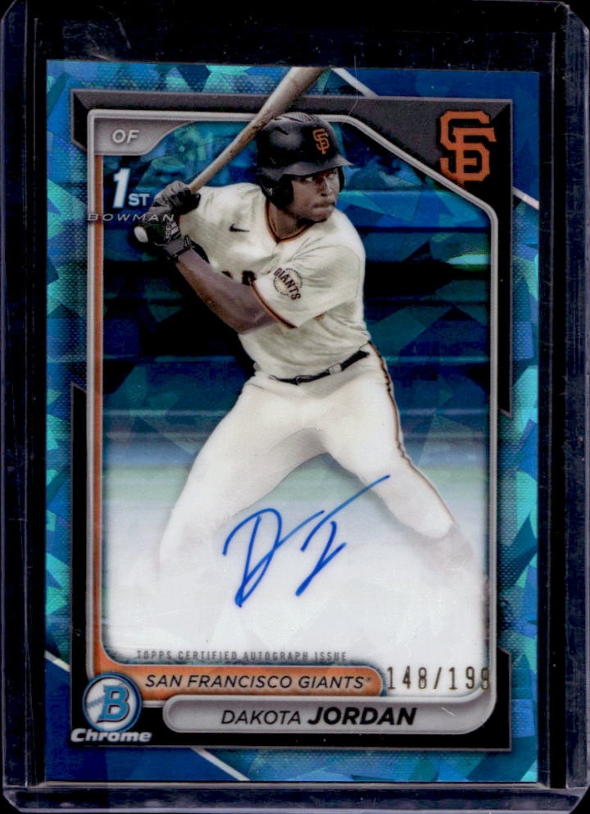 2024 Bowman Draft Sapphire Dakota Jordan Chrome Auto 1st #148/199