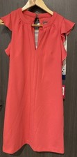 Vince Camuto Dress Scuba Sheath Mini Dress Ruffle Sleeves Size 2 Barbiecore pink
