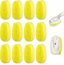 12 Pack Dish Wand Sponge Refills Compatible with Scrub Daddy Dish Wand,Dishwand