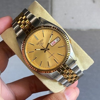 Rare Seiko 5 President SNXJ92 Automatic 7S26-3110 Gold Dial