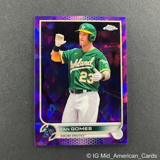 2022 Topps Chrome Sapphire #294 Yan Gomes Purple Sapphire Athletics /10