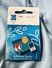 Athens 2004 OLYMPICS WATER POLO PIN ON Original Card 