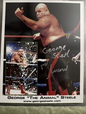 George The Animal Steele Signed 8x10 Photo. WWE WWF. Autographed.