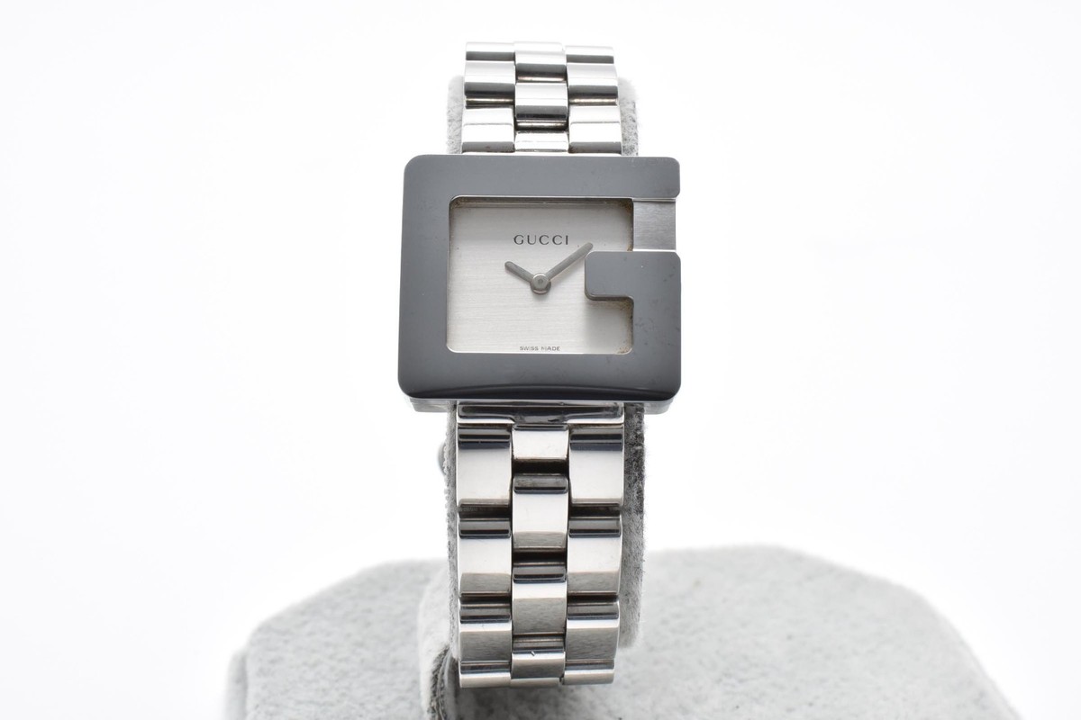 GUCCI 3600L G Watch Silver Dial Quartz Women's Watch Stainless