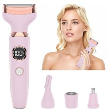 4 in1 Women Electric Hair Removal Painless Body Facial Hair Shaver Razor Wet Dry