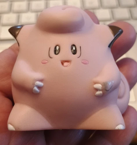 Vtg Pokemon Pink Clefairy PVC Vinyl Figure Nintendo 1.75" Squeeze Toy So CUTE!