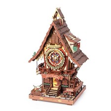 Robotime ROELC901C Cuckoo Clock Stained Wood Mechanical 3D Wooden Puzzle