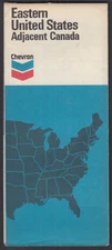 Chevron Gasoline Road Map Eastern United States Adjacent Canada 1972
