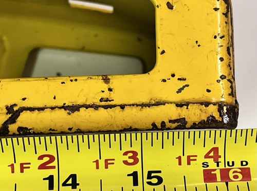 Vintage Structo Car Transporter Semi Yellow Pressed Steel Trailer 16”L x 4.5”W - Picture 5 of 7